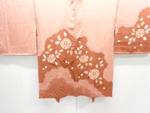 未使用品　絞り 草花模様絵羽織